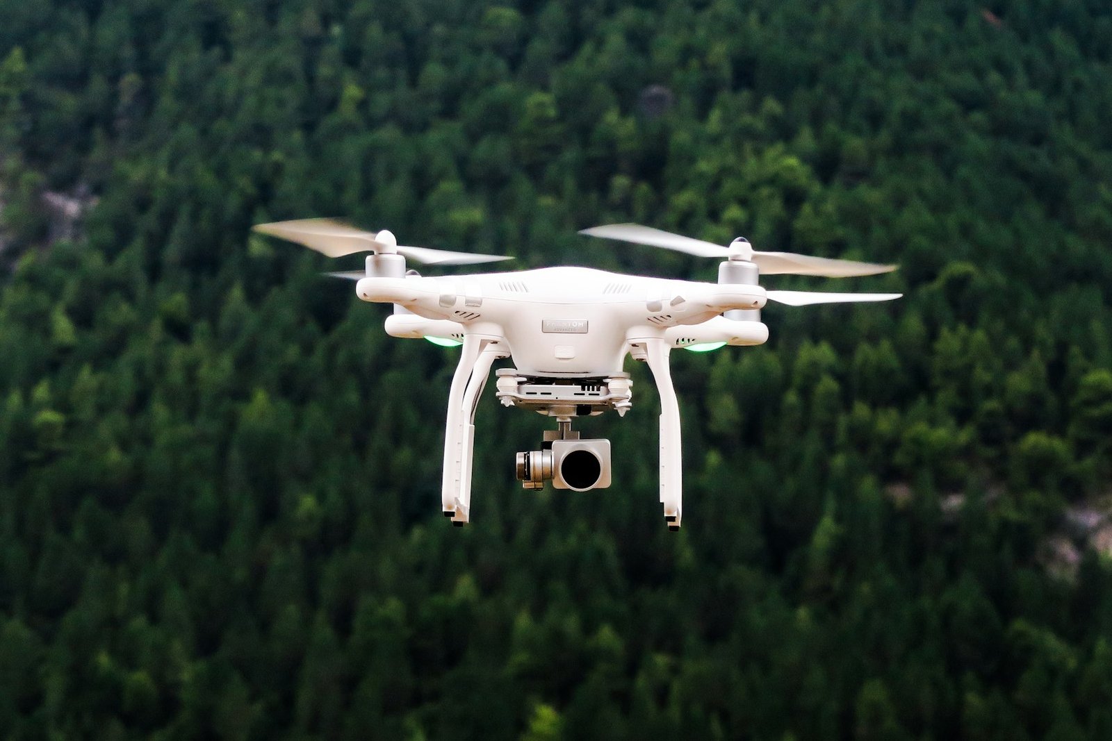 Illustrative drone flying in open sky